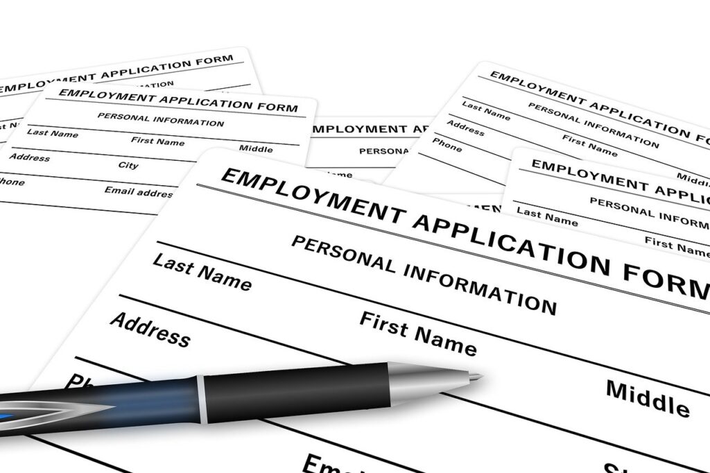 Criminal record check for employment application